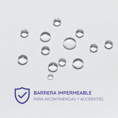 Funda interior impermeable para camas baluka con barrera impermeable para incontinencias y accidentes.